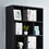 Bookcase, Bookshelf with Doors, Black