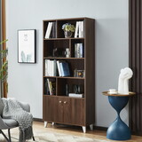 Bookcase, Bookshelf with Doors, white W965P147785