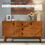 JaydenMax Modern Wood TV Stand, Entertainment Center for TVs up to 65", Sideboard Buffet Cabinet Credenza, Slatted Media Console for Living Room, Wooden Furniture for Living Room & Bedroom