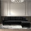 MEGA right sectional sofa with footrest, convertible corner sofa with armrest storage, living room and apartment sectional sofa, right chaise longue and grey W975S00011