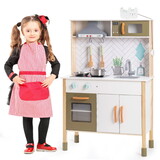 Classic Wooden Kitchen playset, Great Gift for Kids,Suitable for Christmas,Birthday and Party W979104131