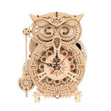 3D Wooden Puzzle for Adults, Owl Clock Model Kit Desk Clock Home Decor Unique Gift for Kids (12 pcs a Carton) W97951994
