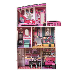 Vintage 90's wooden Dollhouse for Kids, Great Gift for Christmas, Birhday and Party W97963962