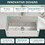 30 inch Fireclay Farmhouse Kitchen Sink White Single Bowl Apron Front Kitchen Sink, Bottom Grid and Kitchen Sink Drain Included W995115813