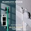 Frameless Double Sliding Shower, 57" - 60" Width, 79" Height, 3/8" (10 mm) Clear Tempered Glass, Designed for Smooth Door with Clear Tempered Glass and Stainless Steel Hardware Brushed Nickel