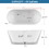 55" Acrylic Free Standing Tub - Classic Oval Shape Soaking Tub, Adjustable Freestanding Bathtub with Integrated Slotted Overflow and Chrome Pop-up Drain Anti-clogging Gloss White W99564692