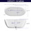 51" Acrylic Free Standing Tub Classic Oval Shape Soaking Tub Adjustable Freestanding Bathtub with Integrated Slotted Overflow and Chrome Pop-up Drain Anti-clogging Gloss White W99565054