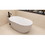 67" Acrylic Free Standing Tub Modern Oval Shape Soaking Tub Adjustable Freestanding Bathtub with Integrated Slotted Overflow and Chrome Pop-up Drain Anti-clogging Gloss White W99565056