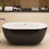 W99566552 Black White+Acrylic+Oval+Bathroom+Freestanding Tubs
