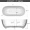 65" Acrylic Free Standing Tub - Classic Oval Shape Soaking Tub, Adjustable Freestanding Bathtub with Integrated Slotted Overflow and Chrome Pop-up Drain Anti-clogging Gloss White W99567086