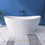 W995P185766 Gloss White+Acrylic+Oval+Bathroom+Freestanding Tubs