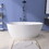 W995P186392 Gloss White+Acrylic+Oval+Bathroom+Freestanding Tubs