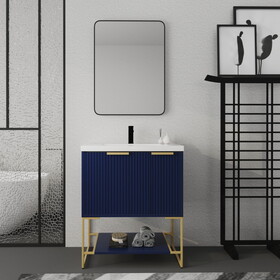 30 inch Freestanding Bathroom Vanity with Resin Basin,30x18(BVA 01130NB-1)