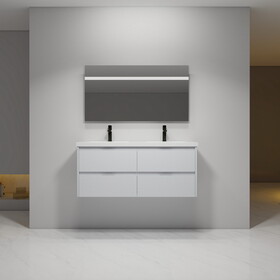 48 inch Bathroom Vanity with Dual Sink, Resin Sink, 4 Soft Close Drawers, 48x18 W999P192264