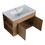 30 inch Bathroom Vanity with White Ceramic Basin and Adjust Open Shelf(KD-PACKING) W999S00003