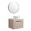 24 " Modern Design Float Bathroom Vanity with Ceramic Basin Set, Wall Mounted White Oak Vanity with Soft Close Door,KD-Packing,KD-Packing,2 Pieces Parcel(TOP-BAB321MOWH) W999S00015