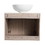 24 " Modern Design Float Bathroom Vanity with Ceramic Basin Set, Wall Mounted White Oak Vanity with Soft Close Door,KD-Packing,KD-Packing,2 Pieces Parcel(TOP-BAB321MOWH) W999S00015