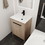 Freestanding Bathroom Vanity with White Ceramic Sink & 2 Soft-Close Cabinet Doors ((KD-PACKING),BVB02424PLO-G-BL9060B),W1286S00015 W999S00060