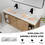 48" Wall Mounted Bathroom Vanity with Double Sink, Soft Closing Door Hinge (KD-Package)-BVB07348IMOX-GRB4840D W999S00106