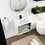 24" Floating Wall-Mounted Bathroom Vanity with Ceramics Sink & Soft-Close Cabinet Door W999S00122