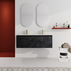 48" Floating Wall-Mounted Bathroom Vanity & Soft-Close Cabinet Door, KD-Package