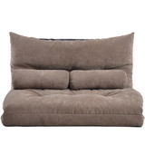 Oris Fur. Lazy Sofa Adjustable Folding Futon Sofa Video Gaming Sofa with Two Pillows WF015436AAP