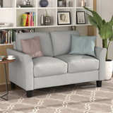 Living Room Furniture Love Seat Sofa Double Seat Sofa (Loveseat Chair) (Light Gray) WF191003AAN
