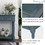 TREXM Daisy Series Console Table Traditional Design with Two Drawers and Bottom Shelf (Navy) WF191267AAM