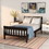 Wood Platform Bed Twin Bed Frame Panel Bed Mattress Foundation Sleigh Bed with Headboard/Footboard/Wood Slat Support WF192434AAP