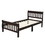 Wood Platform Bed Twin Bed Frame Panel Bed Mattress Foundation Sleigh Bed with Headboard/Footboard/Wood Slat Support WF192434AAP
