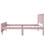 Wood Platform Bed Twin Bed Frame Mattress Foundation with Headboard and Wood Slat Support (Pink) WF192440AAH