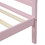 Wood Platform Bed Twin Bed Frame Mattress Foundation with Headboard and Wood Slat Support (Pink) WF192440AAH