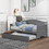 Twin Wooden Daybed with Trundle Bed, Sofa Bed for Bedroom Living Room, Gray WF192861AAE