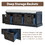 TREXM Rustic Storage Bench with 3 Removable Classic Rattan Basket, Entryway Bench with Removable Cushion (Antique Navy) WF193443AAM