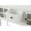 TREXM Sideboard Console Table with Bottom Shelf, Farmhouse Wood/Glass Buffet Storage Cabinet Living Room (White) WF193444AAK