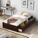Oris Fur. Twin Size Platform Storage Bed with 3 Drawers WF193634AAD
