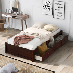Oris Fur. Twin Size Platform Storage Bed with 3 Drawers WF193634AAD