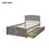 Twin size Platform Bed with Two Drawers, Gray WF194280AAE