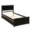 Platform Bed with Twin Size Trundle, Twin Size Frame, Espresso WF194473AAP