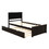 Platform Bed with Twin Size Trundle, Twin Size Frame, Espresso WF194473AAP