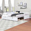 Wooden Daybed with Trundle Bed and Two Storage Drawers, Extendable Bed Daybed,Sofa Bed for Bedroom Living Room,White WF194973AAK