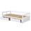 Wooden Daybed with Trundle Bed and Two Storage Drawers, Extendable Bed Daybed,Sofa Bed for Bedroom Living Room,White WF194973AAK