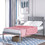 Wood Platform Bed Twin Size Platform Bed with Headboard WF195378AAE