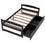 Twin size platform bed, with two drawers, espresso WF195910AAP