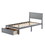 Twin Size Platform Bed with Under-bed Drawer, Gray WF196529AAE