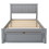 Twin Size Platform Bed with Under-bed Drawer, Gray WF196529AAE