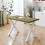 TOPMAX Farmhouse Rustic Wood Kitchen Dining Table with X-shape Legs, Gray Green WF198242AAE
