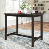 Topmax Rustic Wooden Counter Height Dining Table for Small Places, Espresso Wf198245Aae