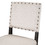 TOPMAX 2 Pieces Rustic Wooden Counter Height Upholstered Dining Chairs for Small Places, Espresso+ Beige WF198246AAE