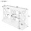 TREXM Console Table with 3-Tier Open Storage Spaces and "x" Legs, Narrow Sofa Entry Table for Living Room (White) WF199317AAK